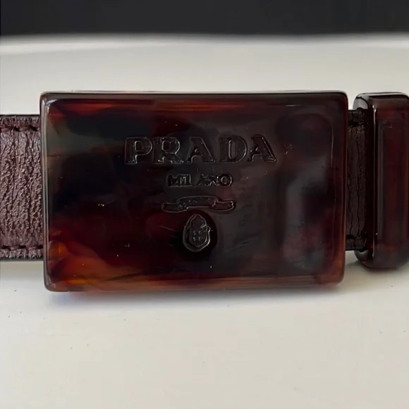 Prada belt and bag NWT chocolate rare Leather bag Prada Brown in Leather - 36144358 main image 4